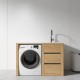 1300MM Light Oak Laundry Tub-Plywood Cabinet&Marble Bench with Sink